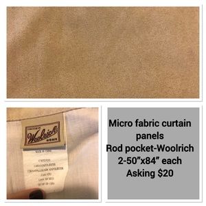 B2G1 free 2 Woolrich faux micro shade panels
